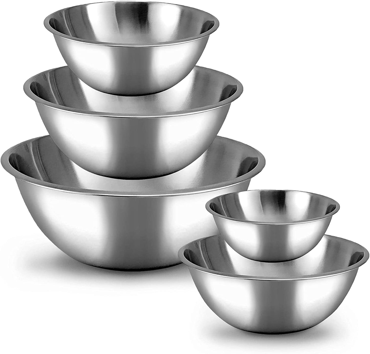 Heavy Duty Meal Prep Stainless Steel Mixing Bowls Set