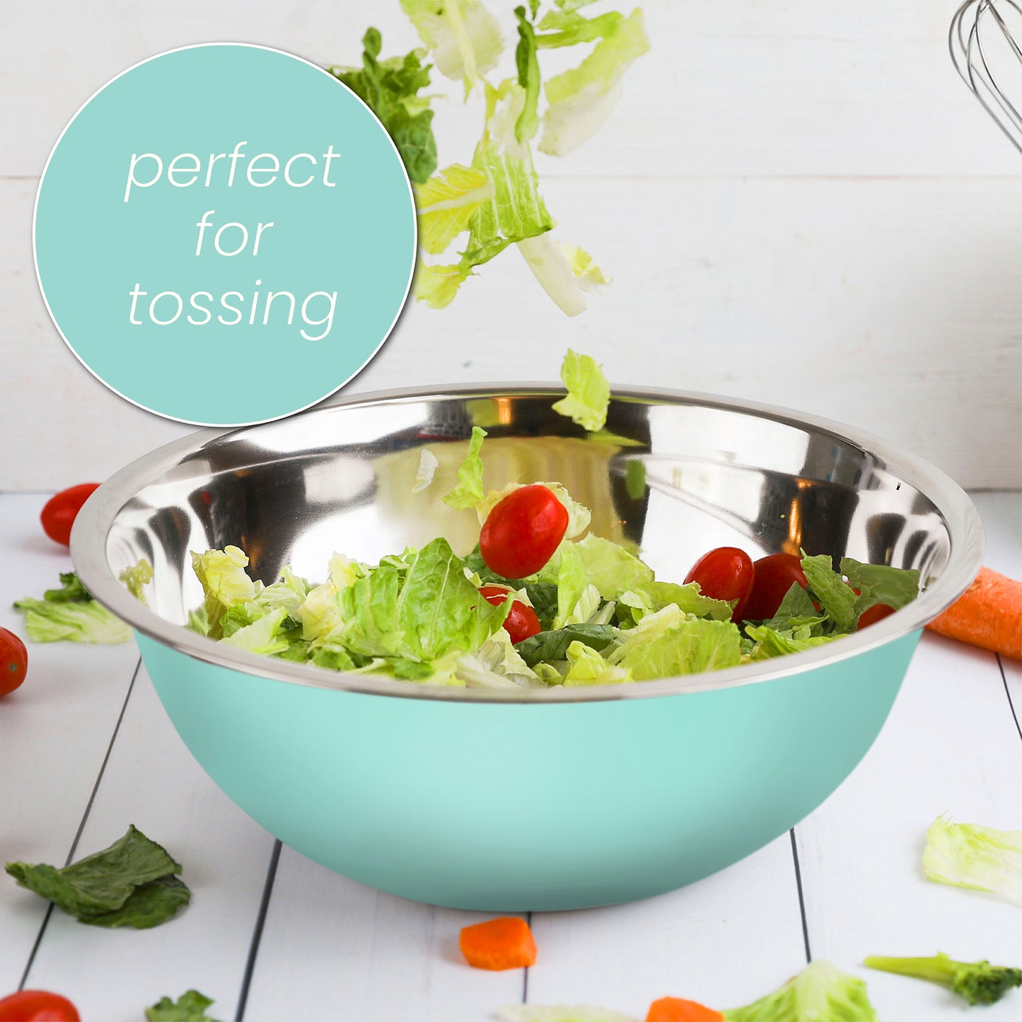 Stainless Steel Mixing Bowls Set - Blue